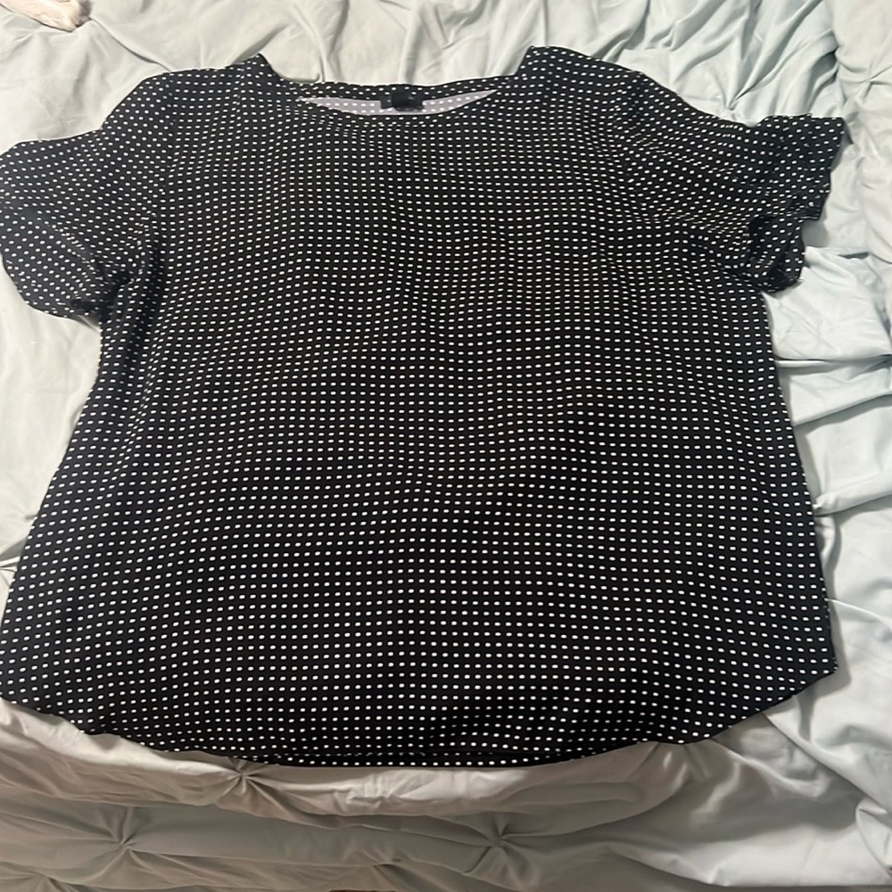 Adrianna Papell Ruffle Short Sleeve Top Size XL